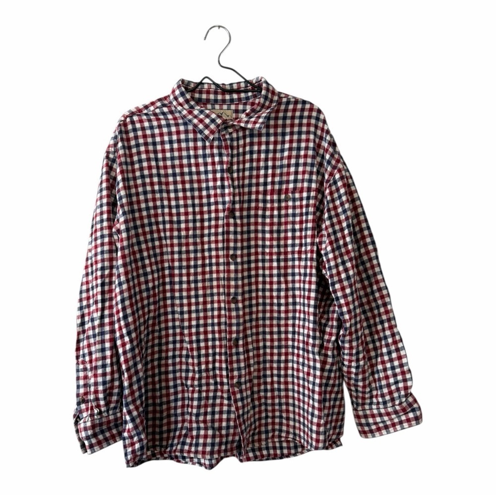 Blue Mountain Checkered Plaid Flannel Shirt Men’s Size 3XL Button Down Top